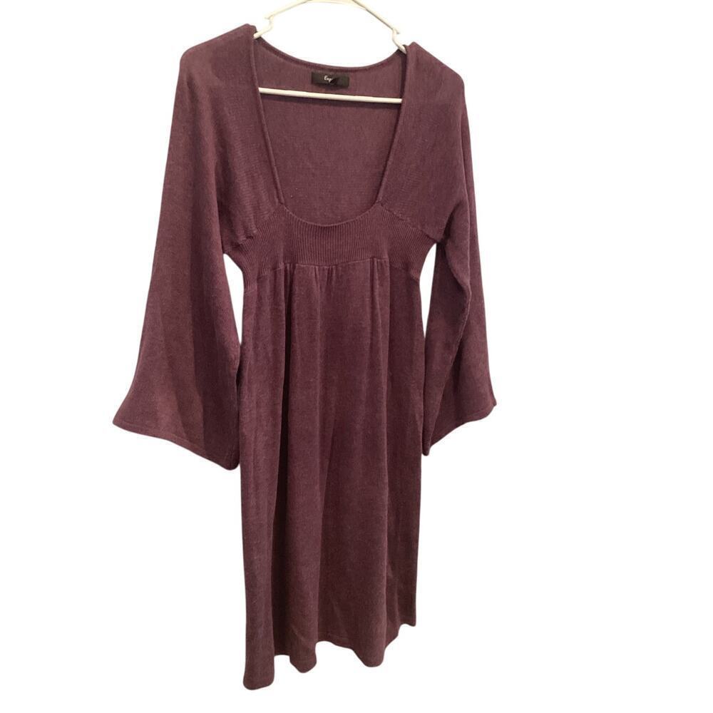 Vintage Sweater Dress Small Aubergine Purple Whimsigoth Y2K Witchy Buffy Gilmore